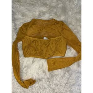 Olia Women’s Sz. M Mustard Yellow Top. Cute, Fun